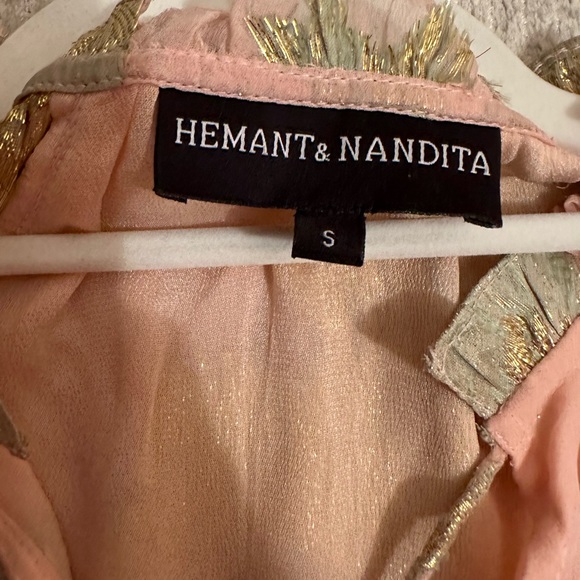 Hemant and Nandita light pink and green dress - Picture 3 of 4